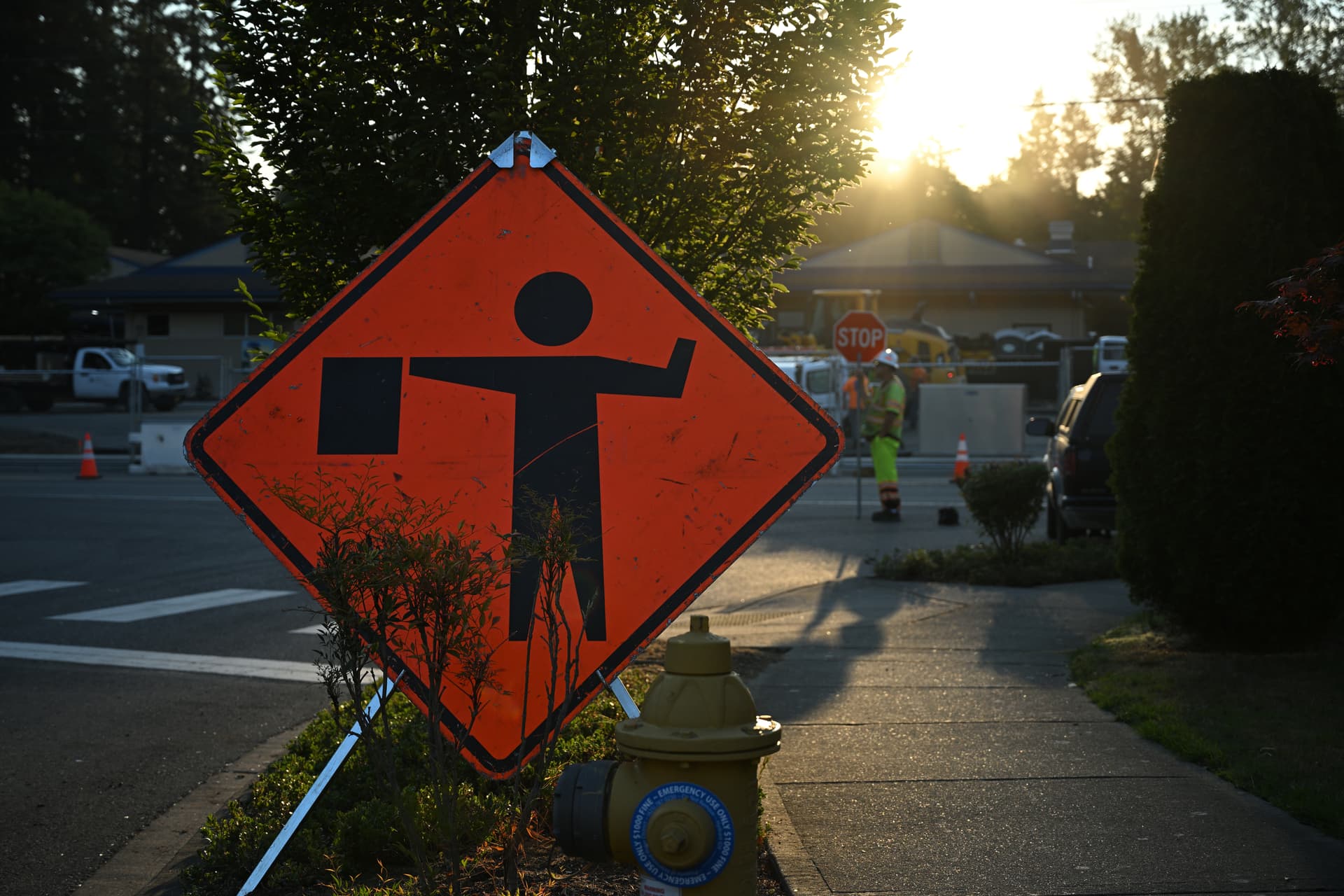 Flagging crew on site