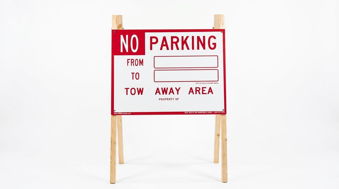 Temporary No Parking Signs (A-Frame)