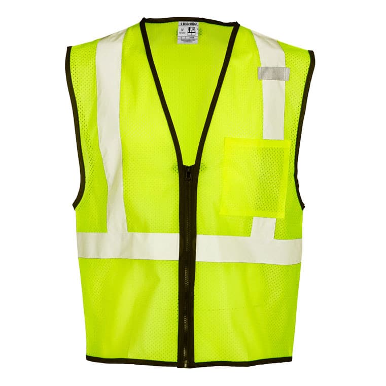 Single Pocket Zipper Mesh Vest