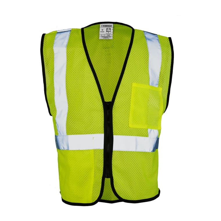 Double Pocket Zipper Mesh Vest
